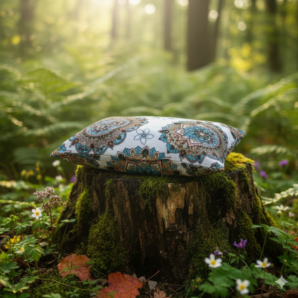 Pernă de sare MANDALA pentru adulţi cu sare din Praid, plante medicinale şi ulei esenţială de lavandă