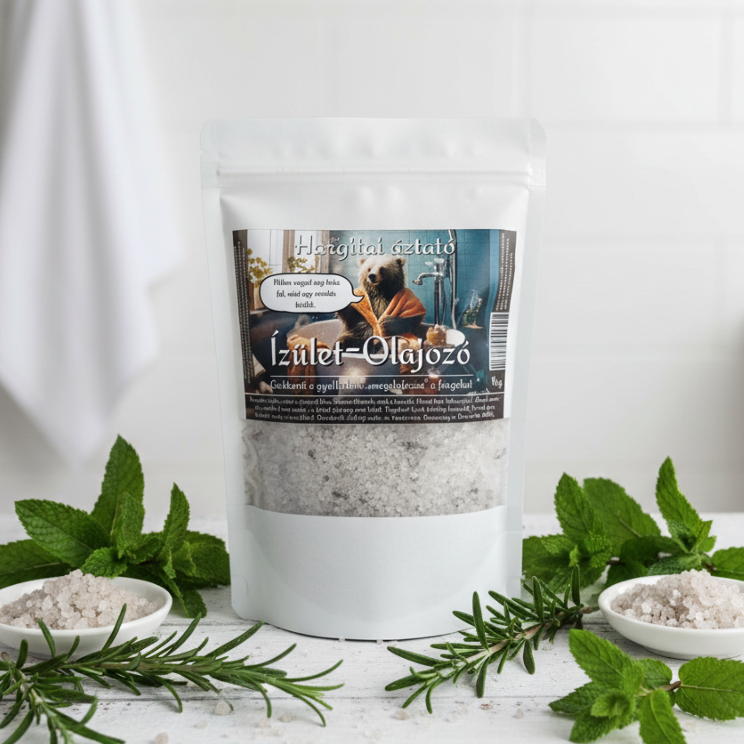 Sare de Baie Ardelenească cu Rozmarin, Pin și Mentă, 1000g