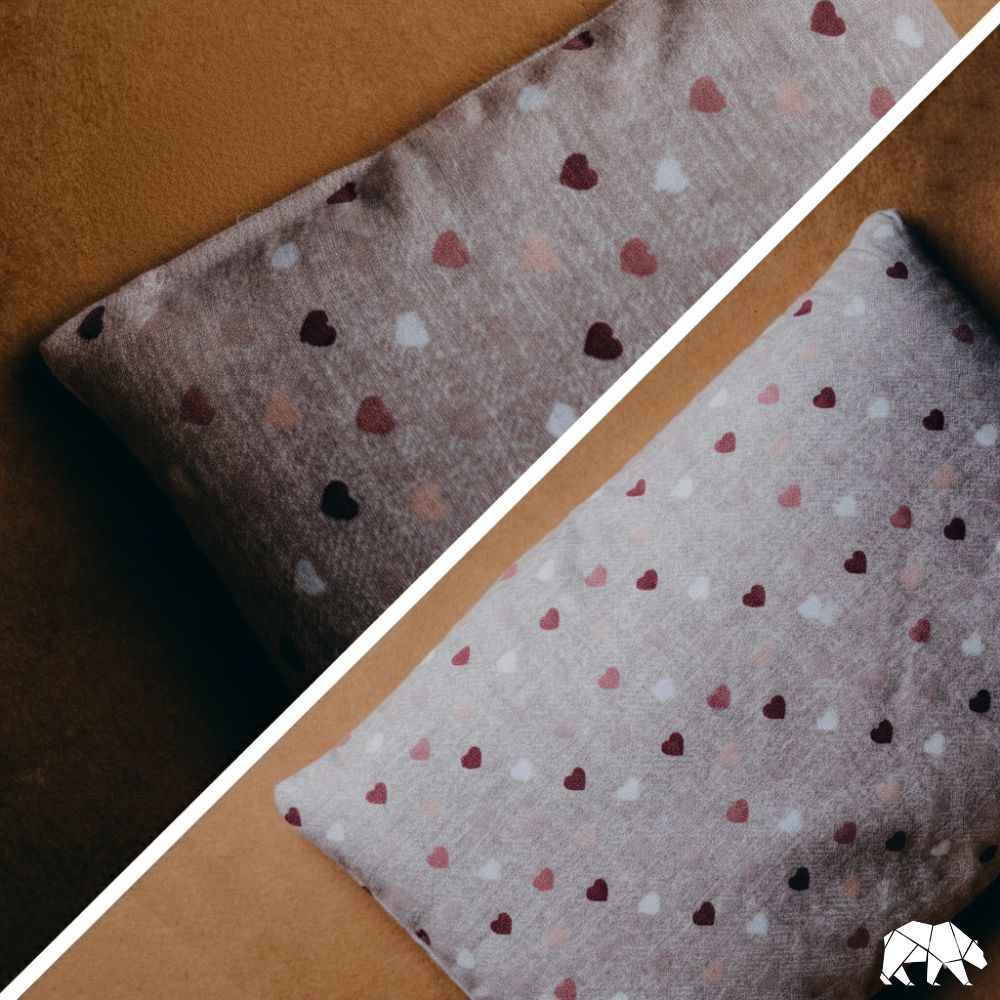 Pernă de sare INIMELE MINI pentru adulţi cu sare din Praid, plante medicinale şi ulei esenţială de lavandă