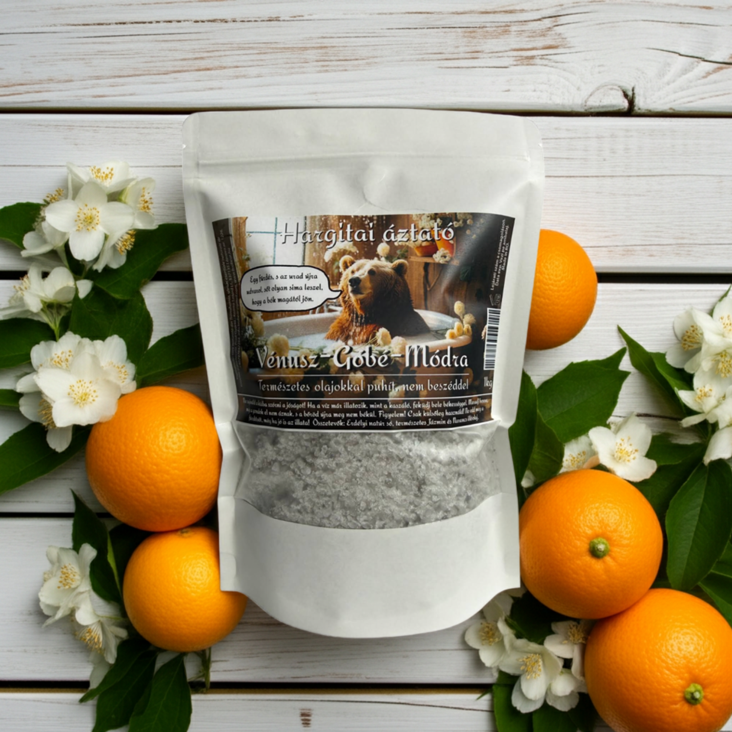 Sare de Baie Ardelenească cu Iasomie și Portocală, 1000g